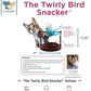Doc and Phoebe Twirly Bird Cat Treat Dispenser Brown - Blue 5.25in - Pets Perfect