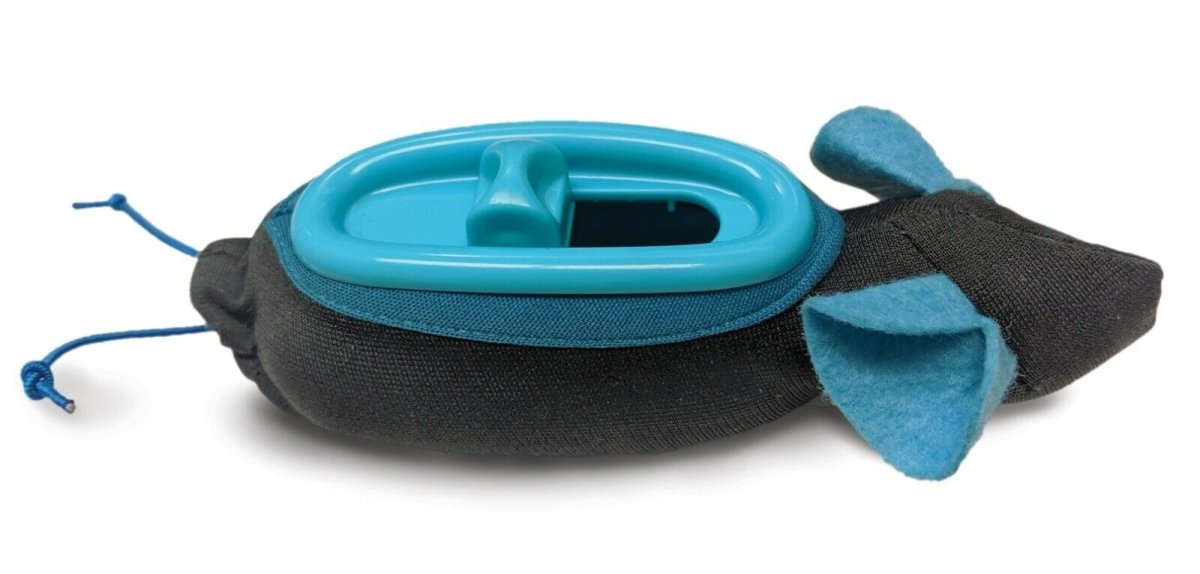 Doc and Phoebe The Hunting Snacker Cat Feeder Black - Blue 3.5in - Pets Perfect