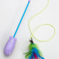 Spot Laser and Feather Teaser Wand Cat Toy Assorted 12 in - Pets Perfect