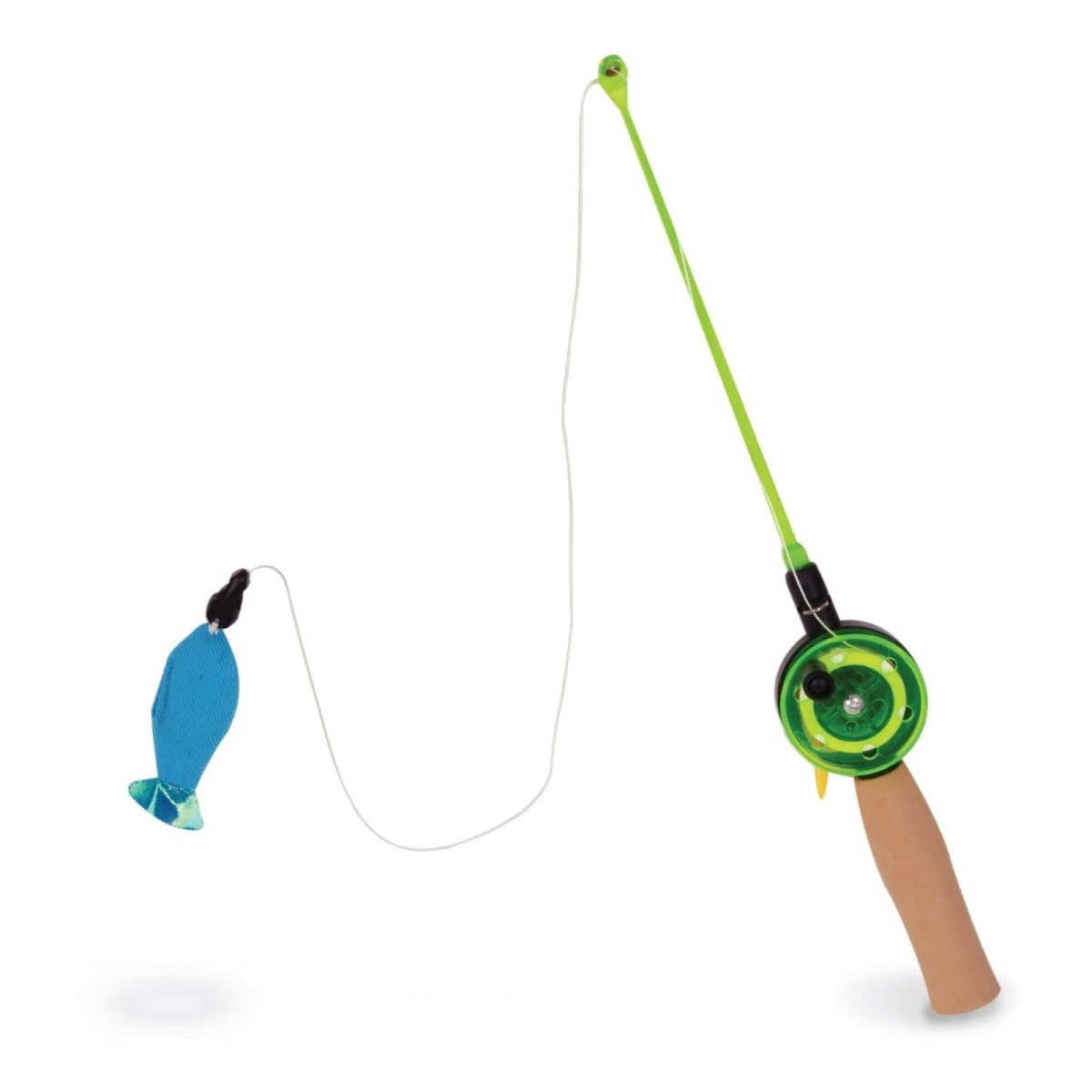 OurPets Play - N - Squeak Fishing Rod with Fish Catnip Toy Multi - Color 1ea - Pets Perfect