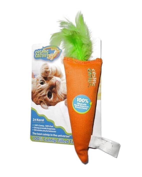 OurPets Cosmic 24 Karat Carrot Catnip Cat Toy Orange, Green 1ea - Pets Perfect