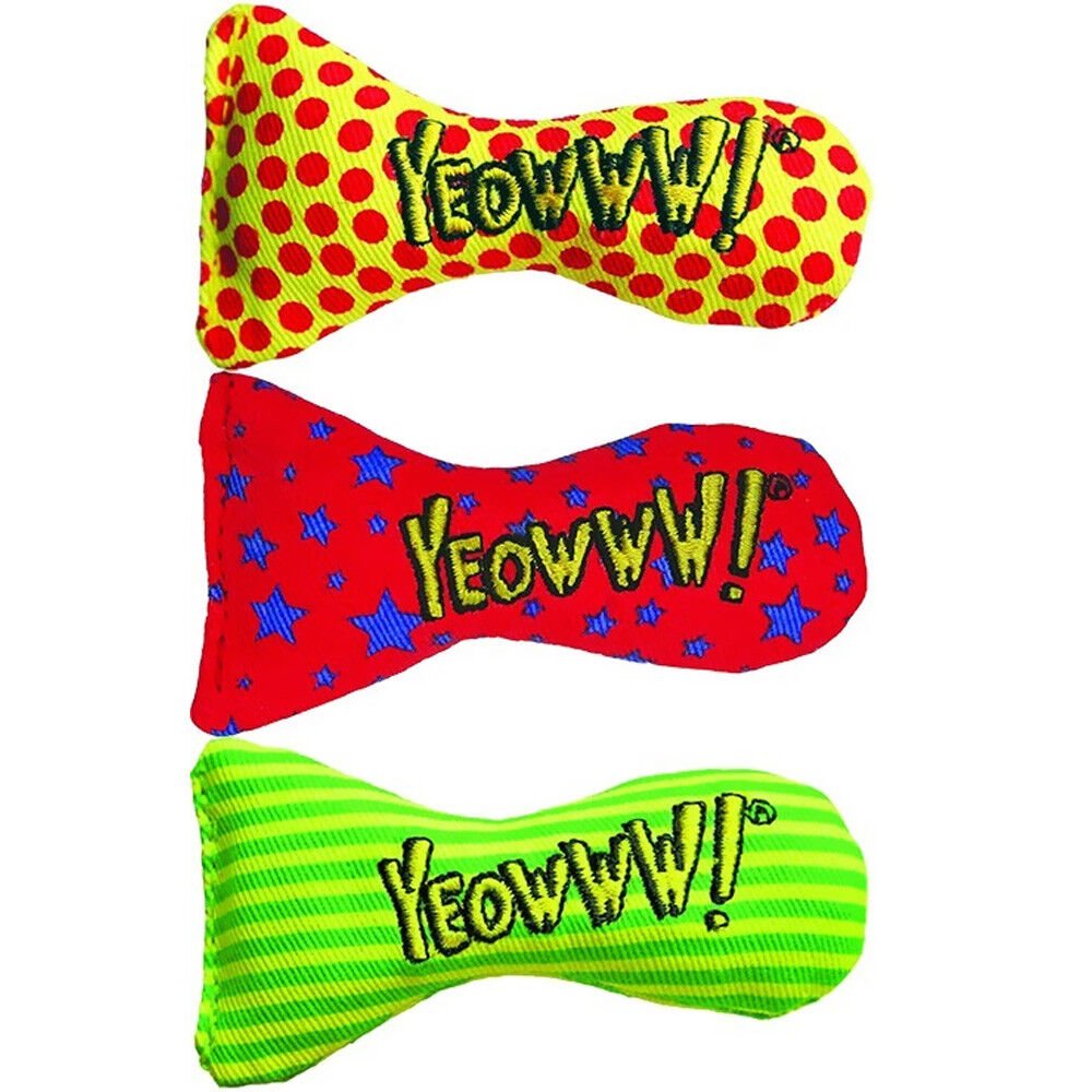 Yeowww! Stinkies Catnip Toy Assorted 1ea/3 in, 3 pk - Pets Perfect