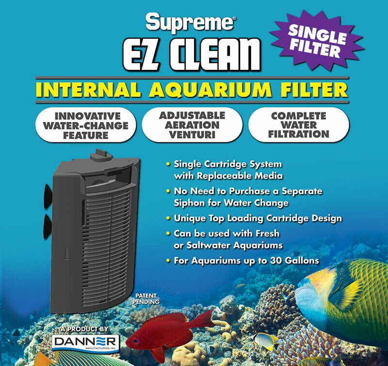 Danner EZ Clean Internal Aquarium Single Aquarium Filter, Black, view 2