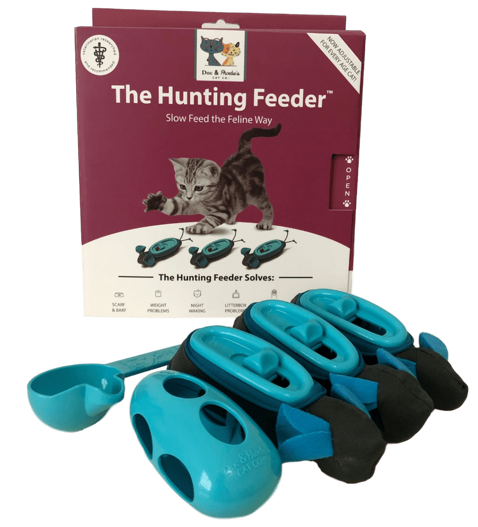 Doc & Phoebe Indoor Hunting Cat Feeder, Blue, Gray 3 ct, view 6