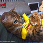 Yeowww Banana Catnip Cat Toy Yellow, 7 in