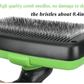 Dog Hugs Cat FurFreeze Self - Cleaning Slicker Brush - Stainless Steel Dog Grooming Brush - Pets Perfect