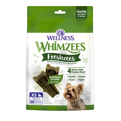 Whimzees Freshzees Dog Dental Dog Treats Extra Small Size Stick, 56-Count