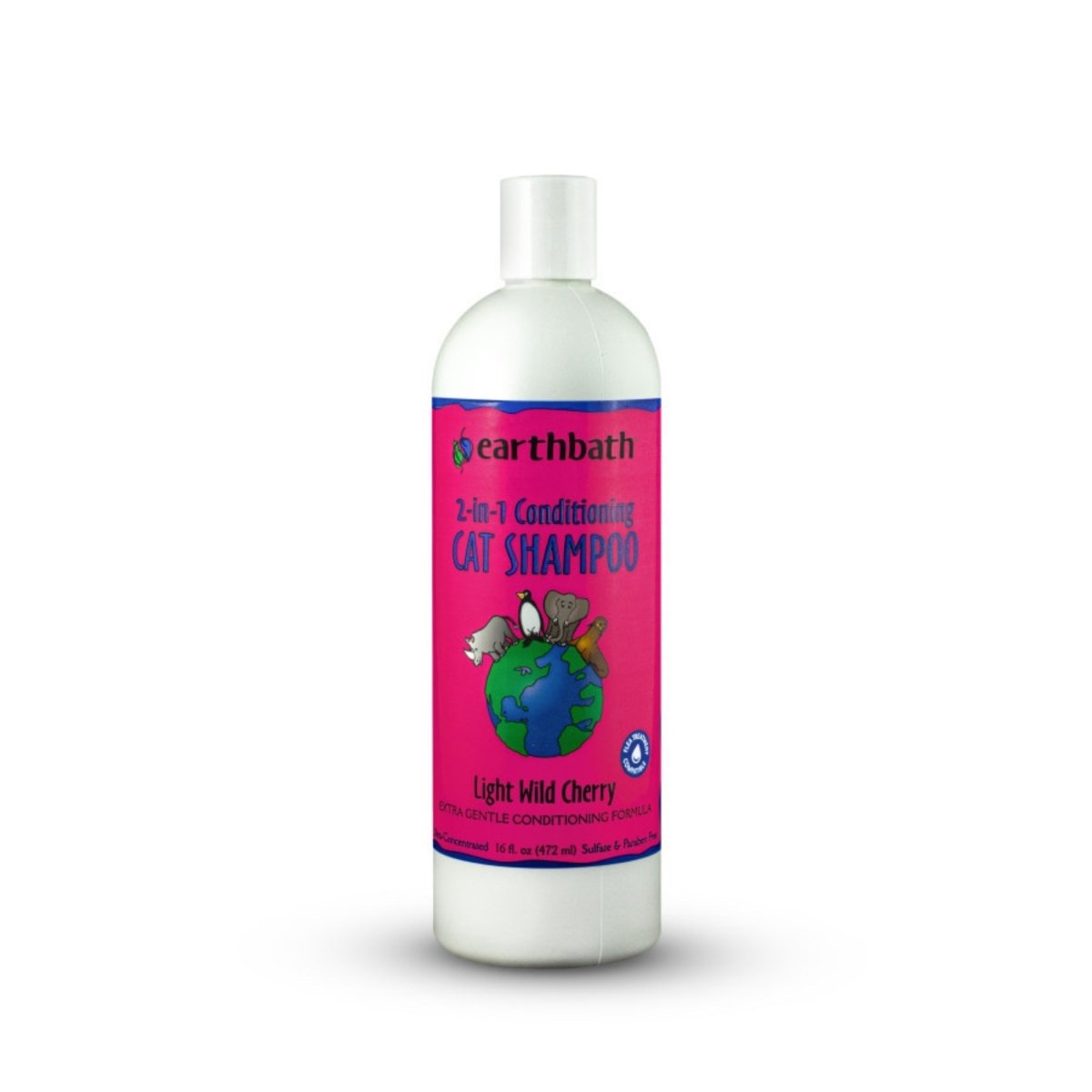 Earthbath 2 - in - 1 Conditioning Shampoo for Cats, Light Wild Cherry 1ea/16 oz - Pets Perfect