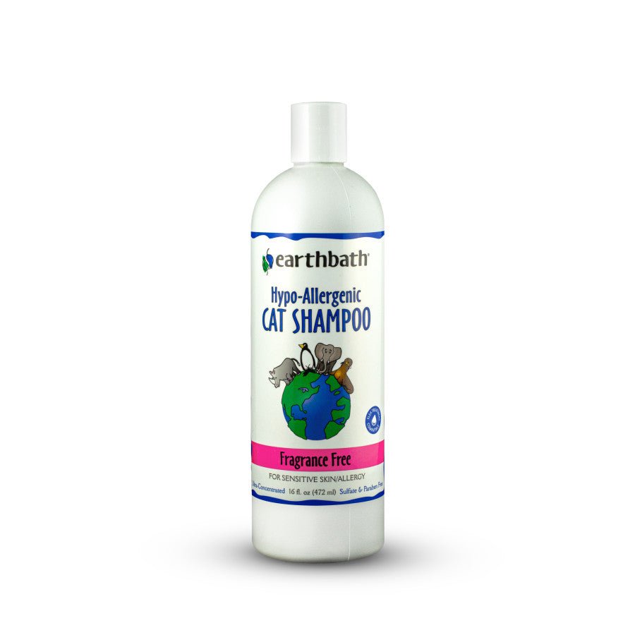 Earthbath Hypoallergenic Cat Shampoo, Fragrance Free 1ea/16 oz - Pets Perfect
