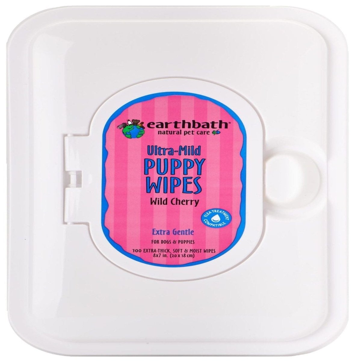Earthbath Ultra - Mild Puppy Wipes, Wild Cherry 1ea/100 ct - Pets Perfect