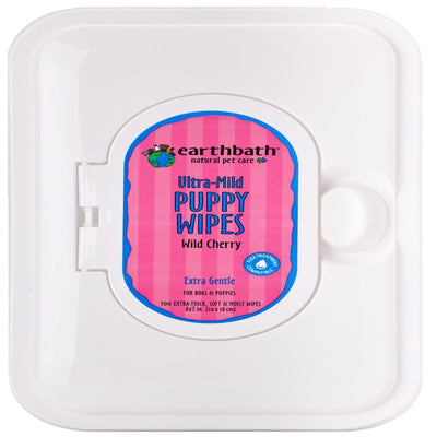 Earthbath Ultra-Mild Puppy Wipes, Wild Cherry 100 ct