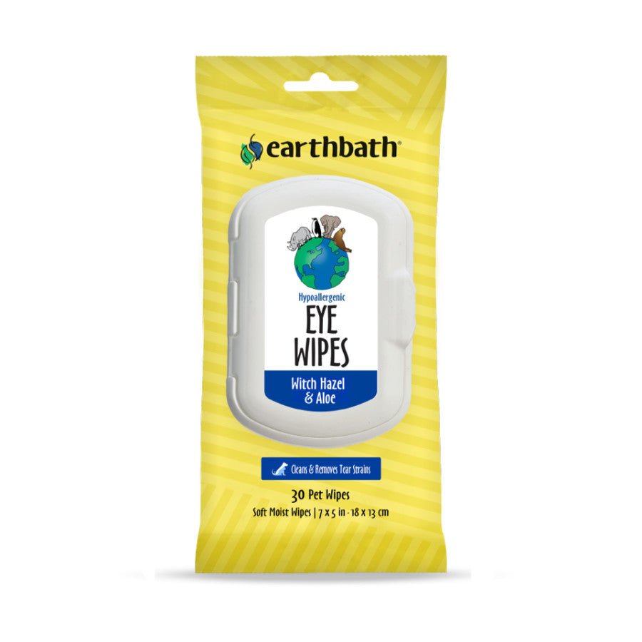 Earthbath Hypoallergenic Eye Wipes Counter Display 6ea/30 ct - Pets Perfect