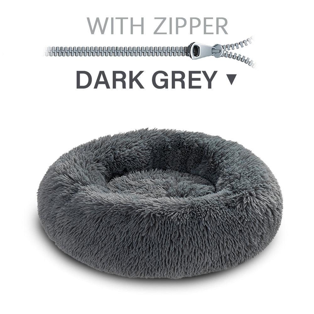 The Snugglepaws Plush Donut Pet Bed: Luxuriously Cozy Haven For Dogs And Cats - Pets Perfect