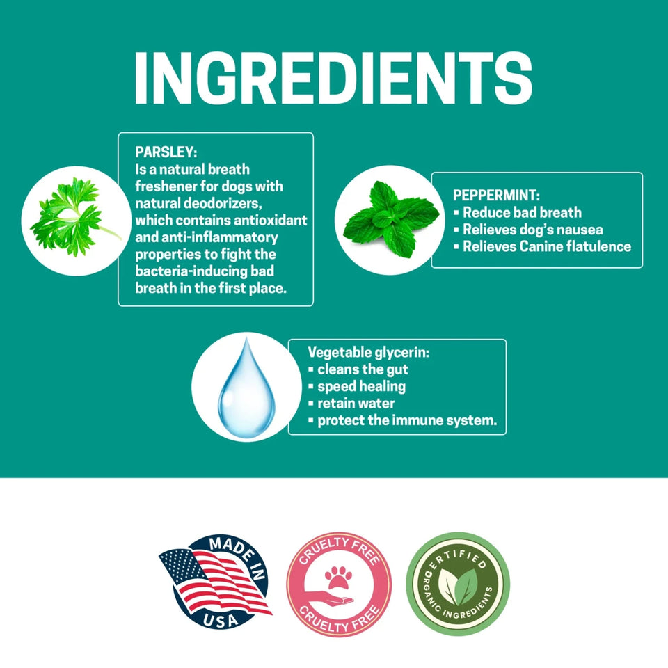 All-Natural Dog Dental Freshener 8 oz - Pets Perfect