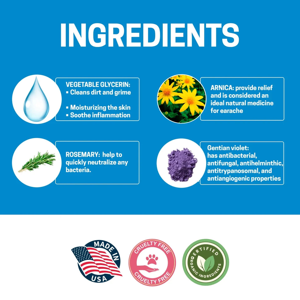 All-Natural Dog Ear Cleaner 8 oz - Pets Perfect