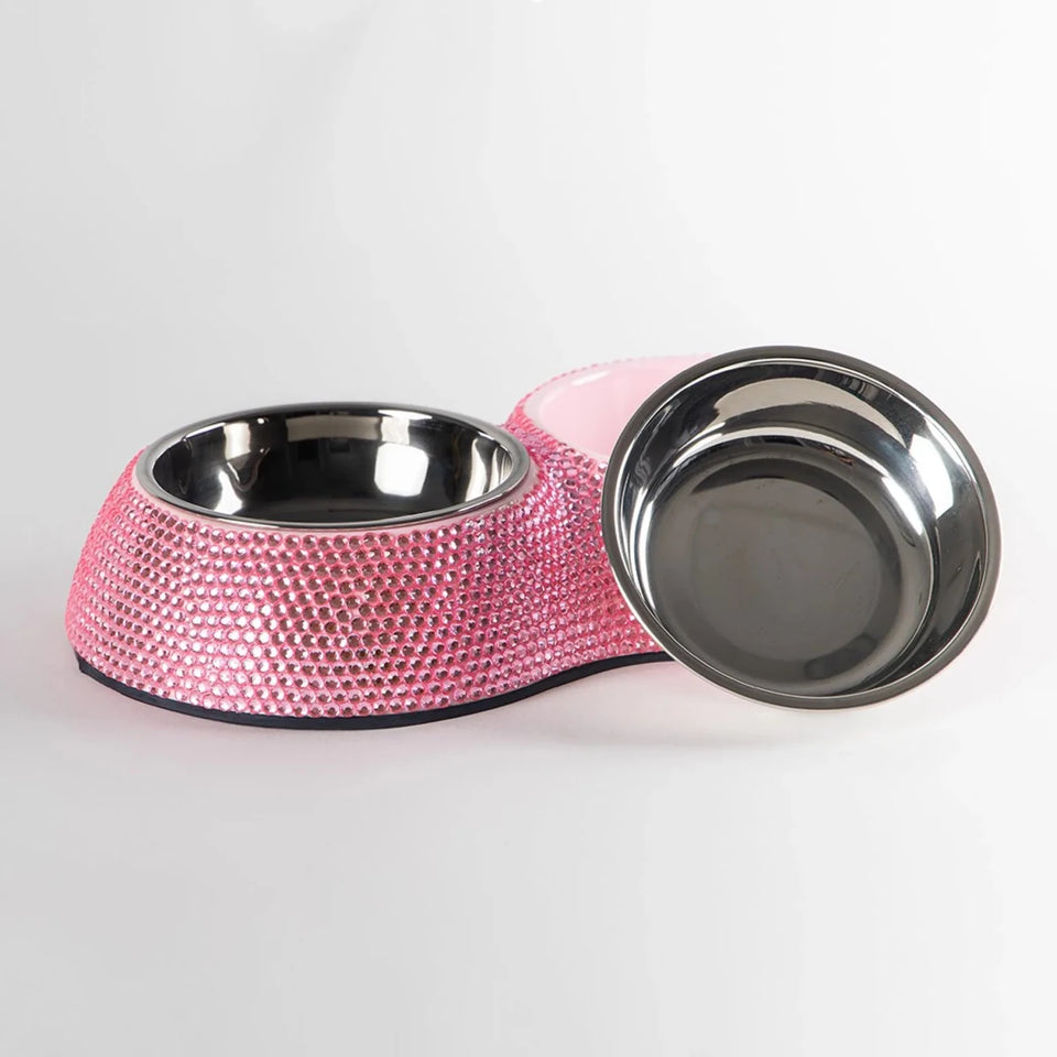 Hello Doggie Crystal Dining Bowl for Small Dogs - Pets Perfect
