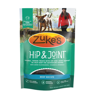 Zuke's Dog Hip & Joint Beef Recipe Dog Treats, 6 oz