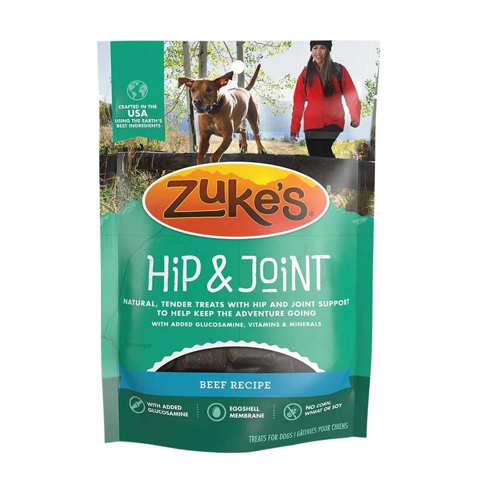 Zuke's Dog Hip & Joint Beef Recipe Dog Treats, 6 oz