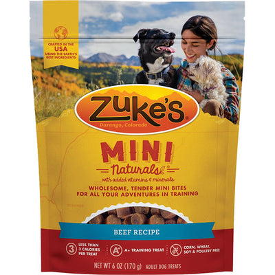 Zukes Dog Mini Natural Beef 6 oz