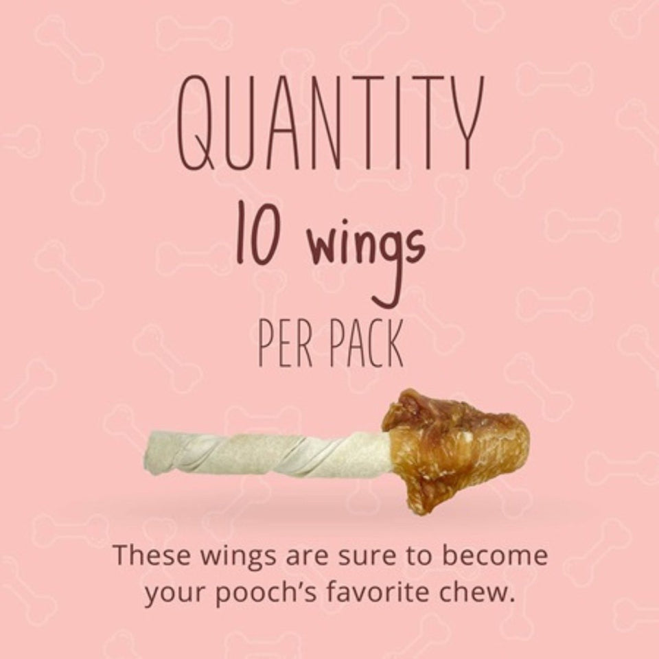 Better Belly, Long Lasting Triple Flavor Rawhide Wings Dog Chew, 10 ct, view 2