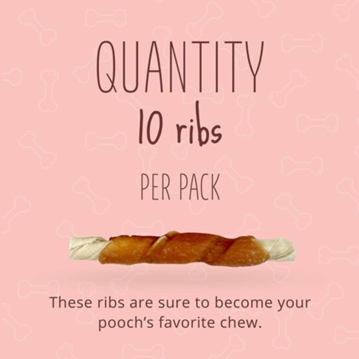 Better Belly – Long - Lasting Triple Flavor Rawhide Ribs Dog Chew | 10 Count - Pets Perfect