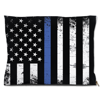 Thin Blue Line Dog Bed, Water Resistant/18x28 inch