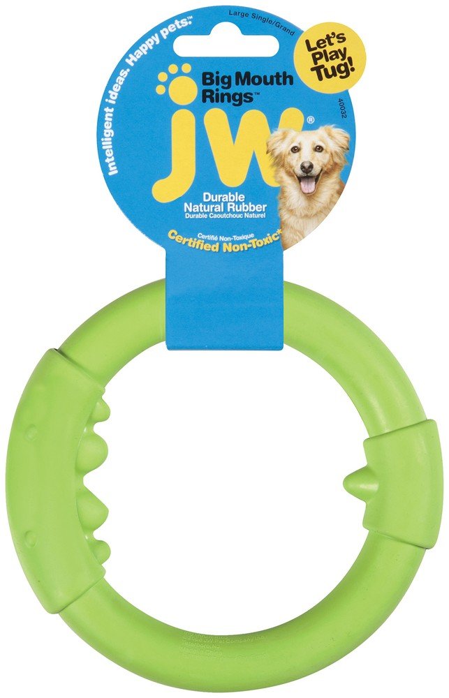 JW Pet Big Mouth Single Ring Dog Toy Assorted 1ea/LG - Pets Perfect
