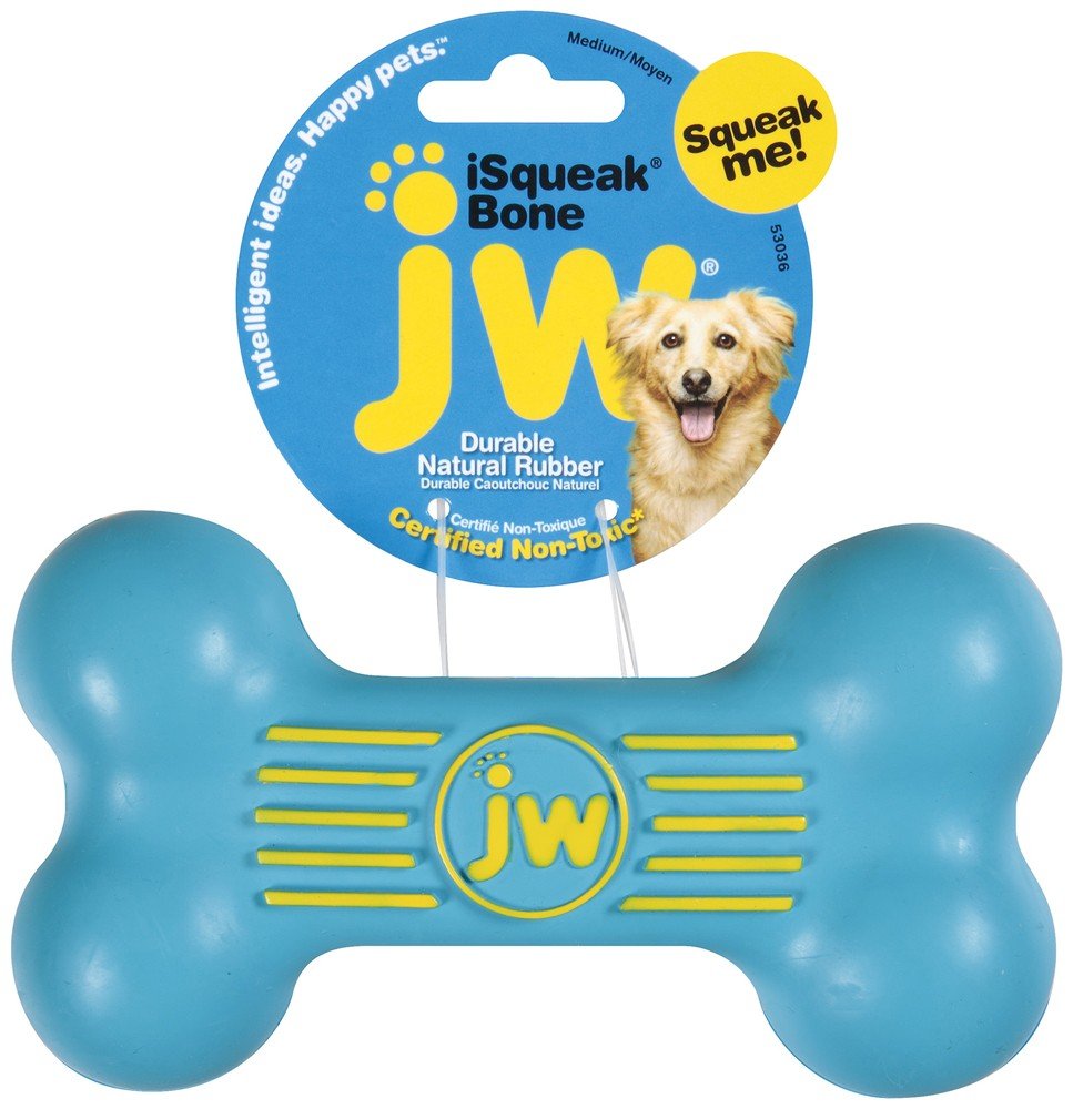 JW Pet iSqueak Bone Dog Toy Assorted 1ea/MD - Pets Perfect
