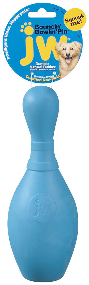JW Pet Bouncin' Bowlin Pin Dog Toy Assorted Large