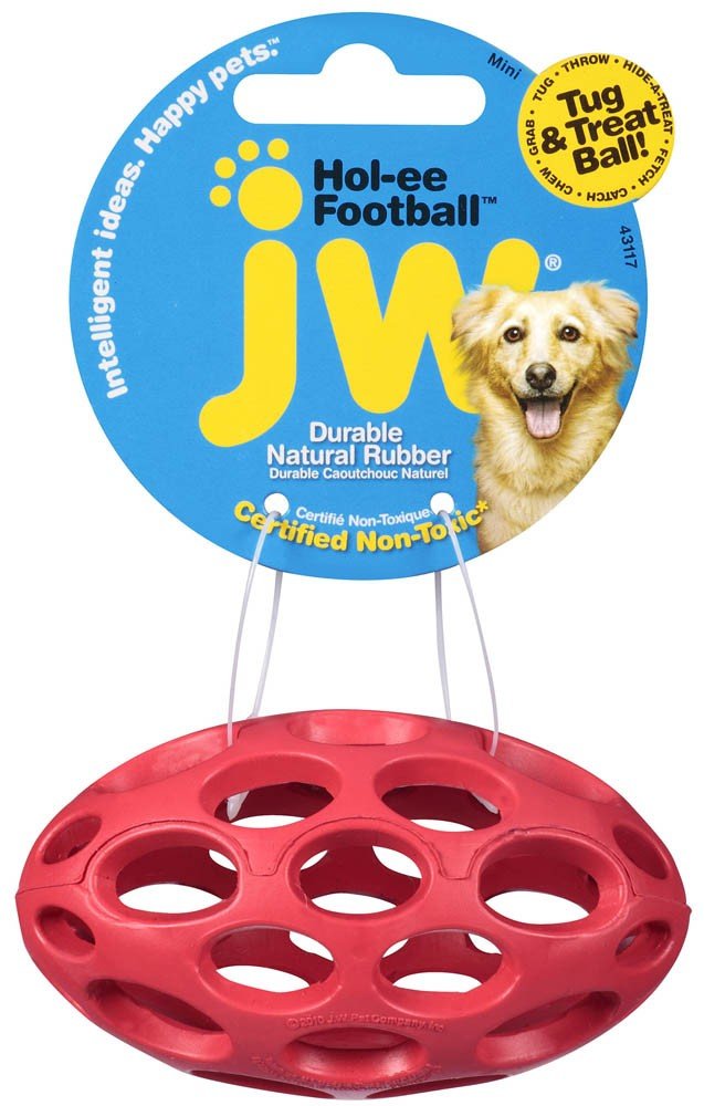 JW Pet Hol - ee Football Dog Toy Assorted 1ea/Mini - Pets Perfect