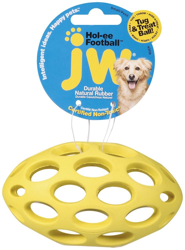 JW Pet Hol - ee Football Dog Toy Assorted 1ea/SM - Pets Perfect