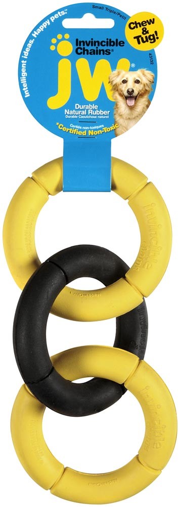 JW Pet Invincible Triple Chains Dog Toy - Small