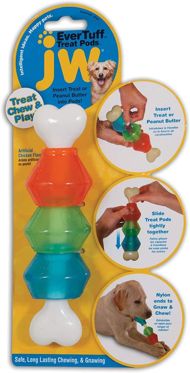 JW Pet Treat Pod Bone Dog Toy 1ea/LG - Pets Perfect