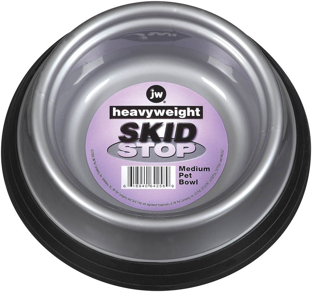 JW Pet Skid Stop Heavyweight Dog Bowl Assorted 1ea/MD - Pets Perfect