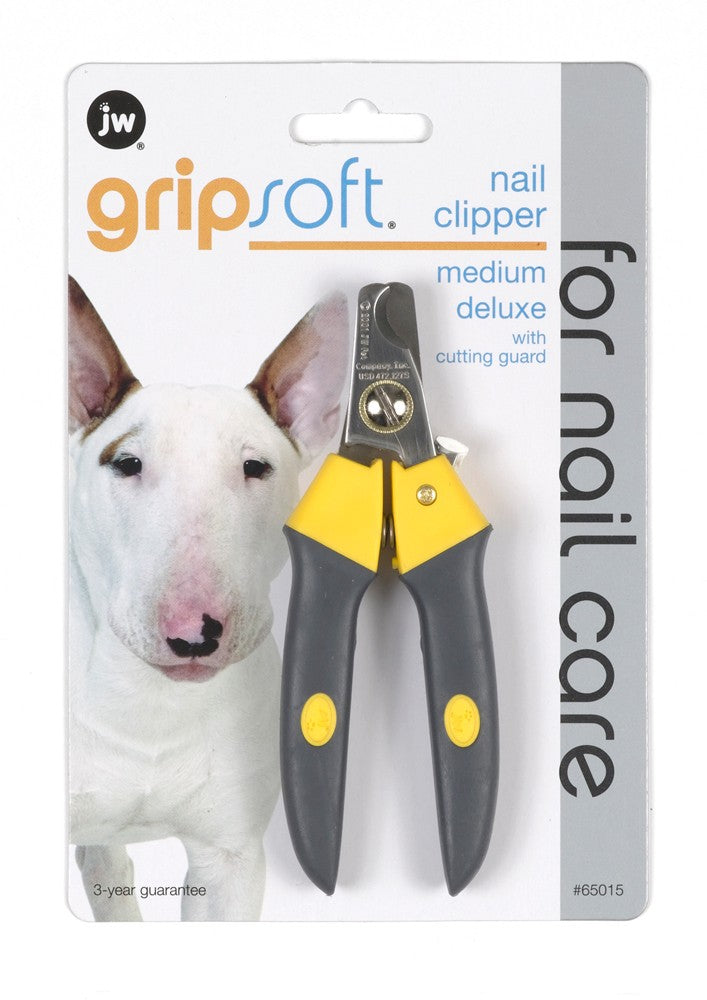 JW Pet Deluxe Dog Nail Clipper Grey/Yellow Medium