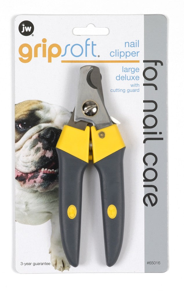 JW Pet Deluxe Dog Nail Clipper Grey/Yellow Large