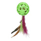 JW Pet Cataction Feather Ball with Bell Cat Toy Green 1ea/One Size - Pets Perfect