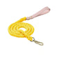 Luxe Royal Pink Leather Rope Leash - Bright Gold - Pets Perfect