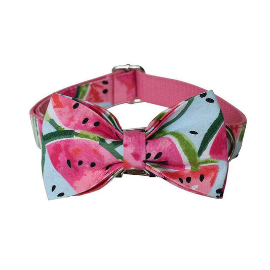 Nature-Inspired Floral Dog Collar and Leash Set - Handmade Nylon with Eco-Friendly Buckle