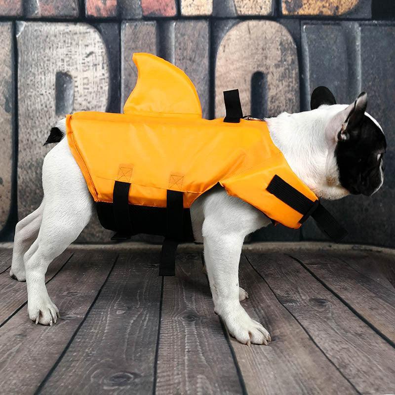 Shark Fin Dog Life Vest - Summer Safety Flotation Jacket for Dogs - Pets Perfect