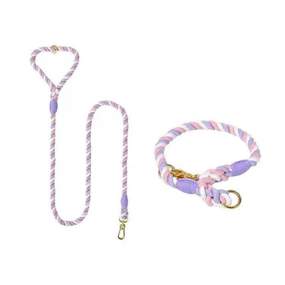 Dog Rope Dog Leash and Dog Collar Set - Sweet Dream, Small