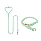 Dog Rope Leash and Collar Set - Mint Green - Pets Perfect