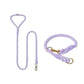 Dog Rope Leash and Collar Set - Violet - Pets Perfect