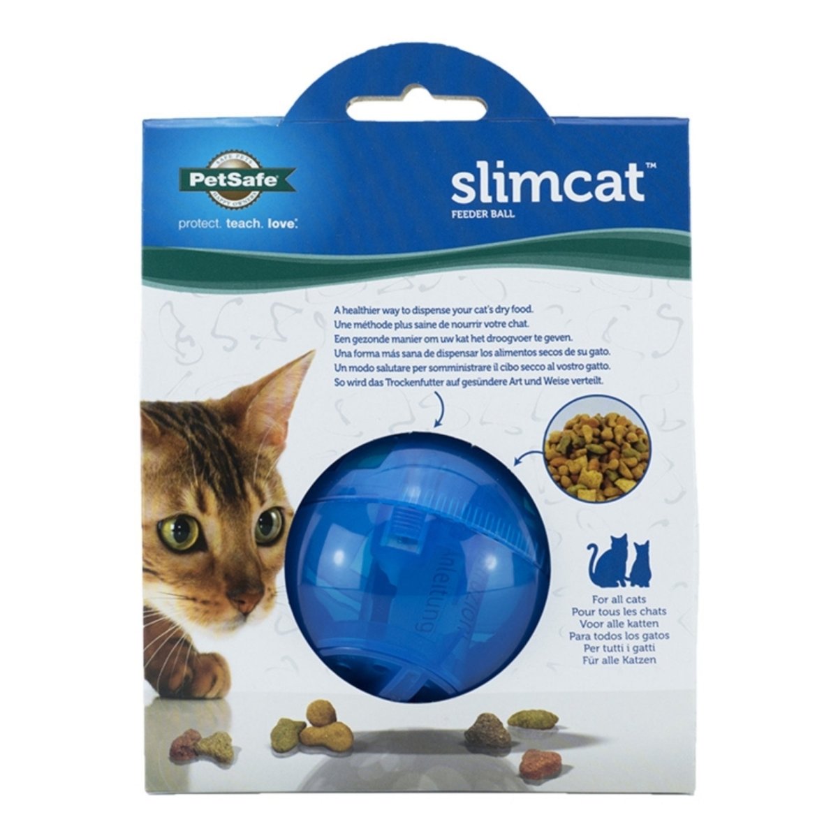 Petsafe Slimcat Feeder Ball Blue - Pets Perfect
