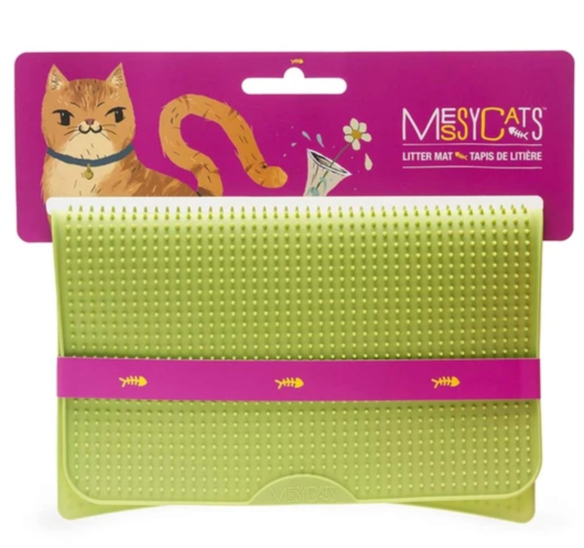 Messy Mutts Cat Litter Mat Green - Pets Perfect