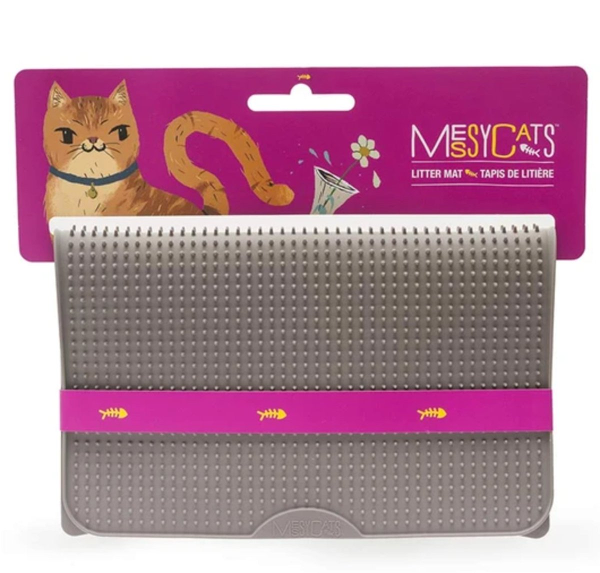 Messy Mutts Cat Litter Mat Grey - Pets Perfect
