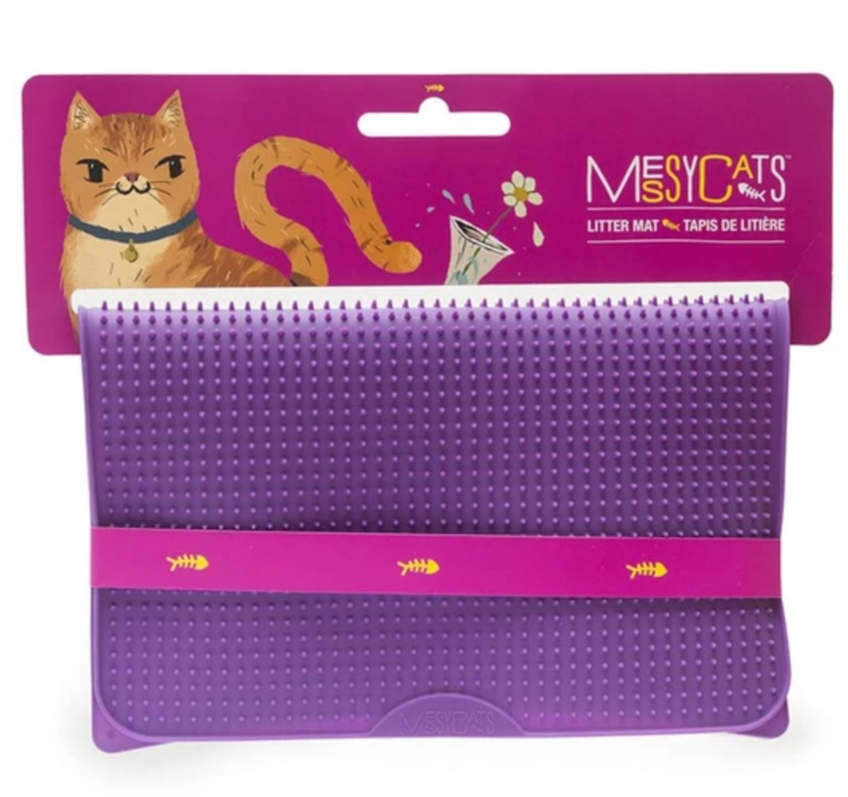 Messy Mutts Cat Litter Mat Purple - Pets Perfect