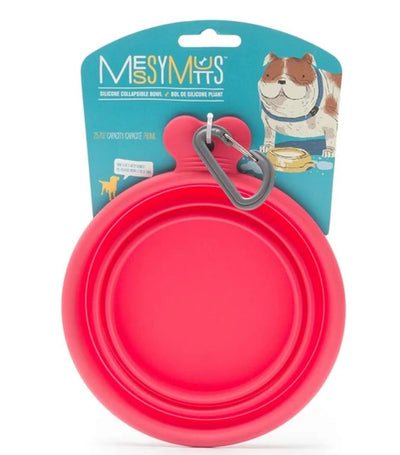 Messy Mutts Dog Collapsible Bowl, Red 1.5 Cup