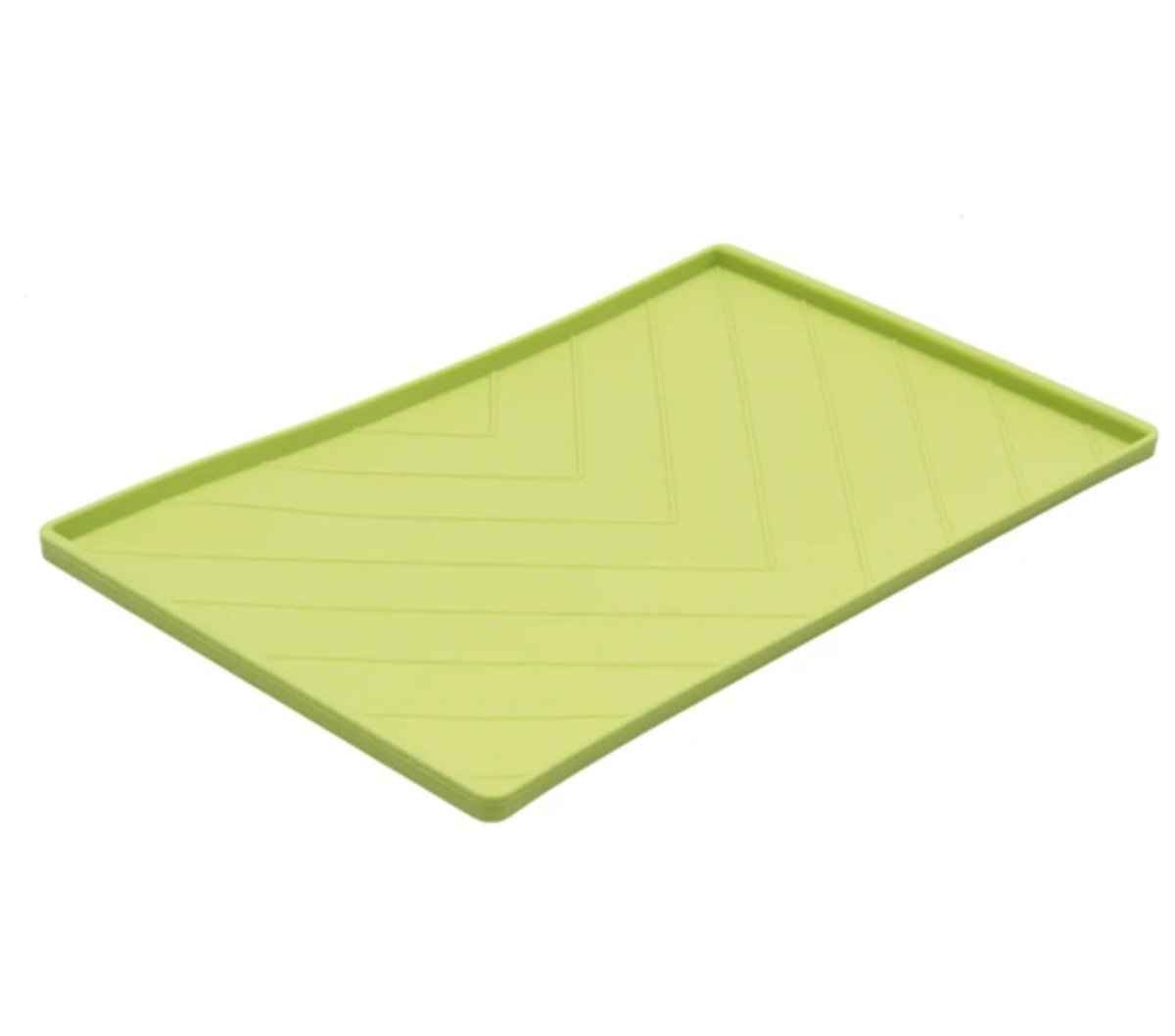 Messy Mutts Dog Silicone Mat Metal Rods Green Medium - Pets Perfect