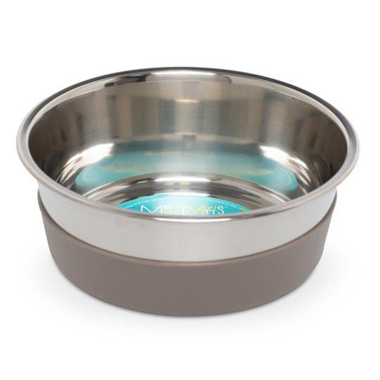 Messy Mutts Dog Bowl Stainless Steel NonSlip Bottom Large - Pets Perfect